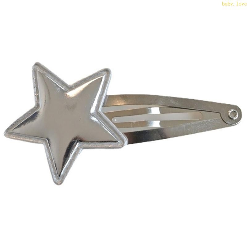 Dasbsug Star กิ๊บติดผม Silver Glitter Star Snap กิ๊บติดผมเข็มกลัดผม Clamps Barrettes สําหรับสาวผู้หญิงวันหยุดเครื่องแต่งกาย