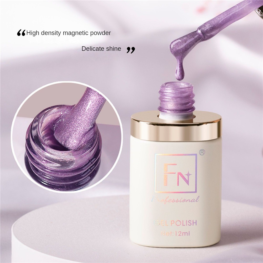 สีเจลใสๆ สีทาเล็บเจล เจลตาแมวเซรามิก กาวยาทาเล็บแม่เหล็กไม่สีเทา แป้งละเอียดเจลขัดเงา