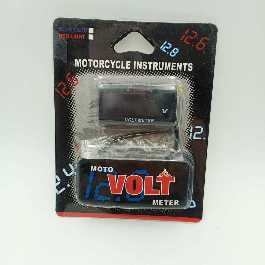 ไฟวัดแบตเตอรี่ (กันน้ำ) ไฟวัดแบต หน้าจอ monitor สำหรับวัดแบต วัดโวลท์ มิเตอร์ Volt Meter GRS ใส่ได้ทุกรุ่น (0107)