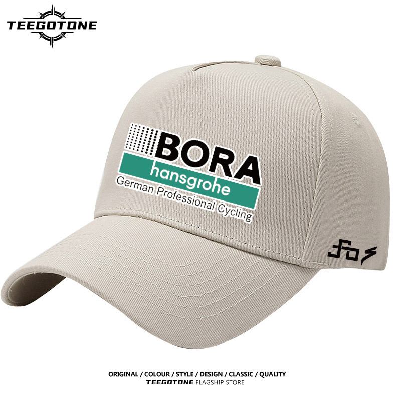 Bora Hansgrohe Racing Team Event Area ลิ้นเป็ดหมวกผ้าฝ้ายดูดซับเหงื่อม่านบังแดดเบสบอลหมวกชายหญิง 122