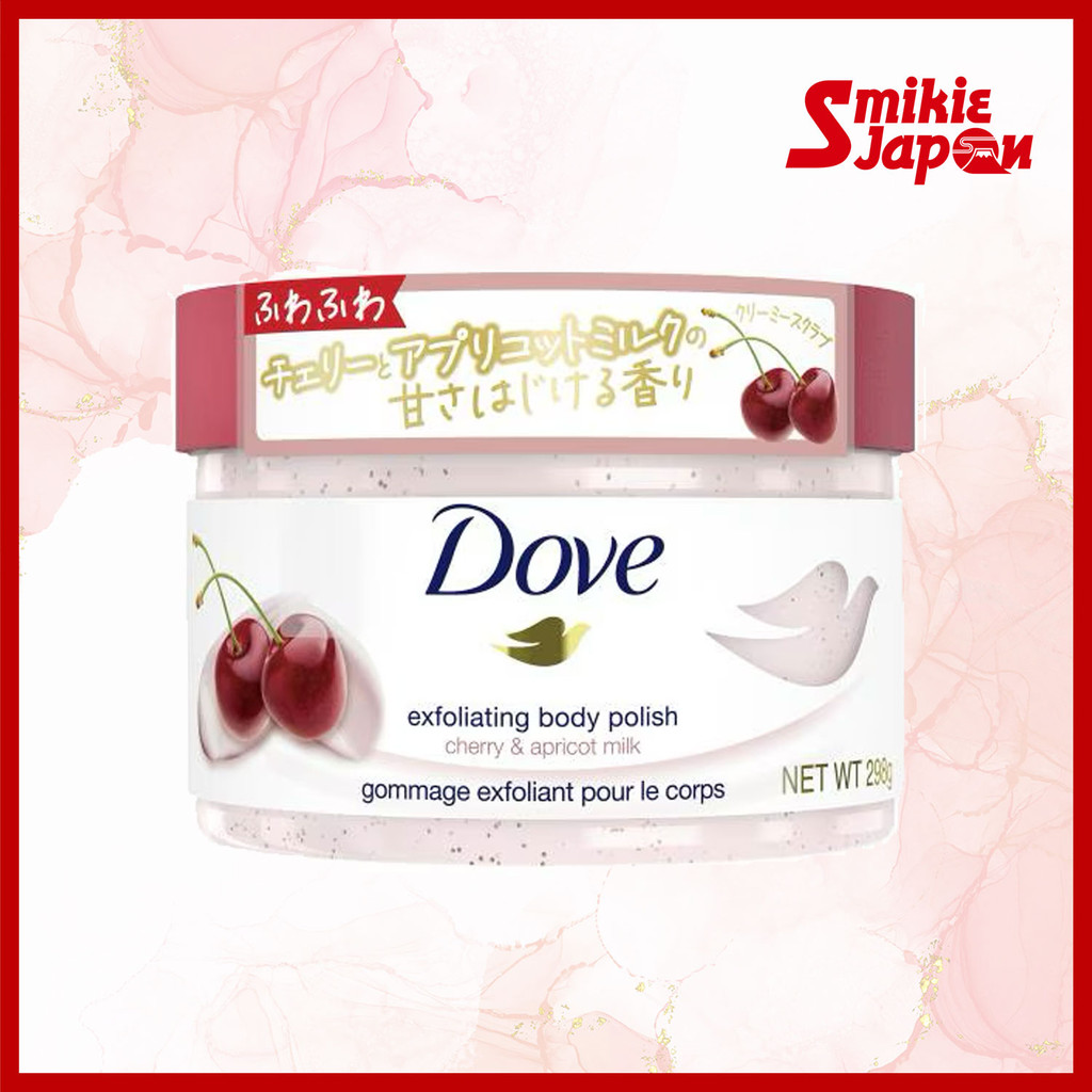 UNILEVER Dove Creamy Scrub Body Scrub 298g Cherry and Apricot Direct From Japan