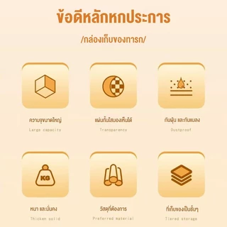 doudou กล่องเก็บของใช้เด็ก มีฝาปิดป้องกันฝุ่น ความจุขนาดใหญ่ ป้องกันฝุ่น เก็บขวดนม ชามช้อน อุปกรณ์เสริมอาหาร