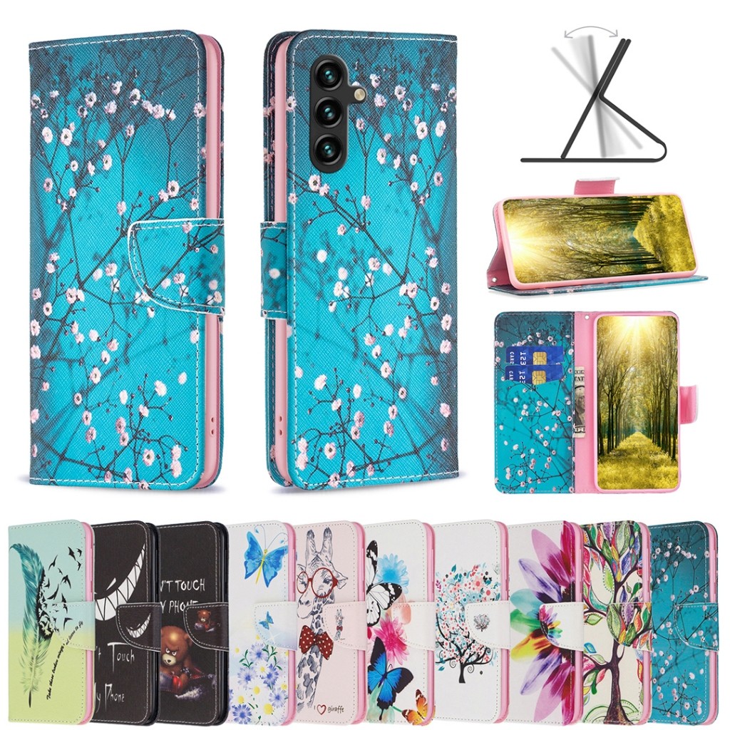 SAMSUNG แม่เหล็กพลิกกระเป๋าสตางค์หนังสําหรับSamsung Galaxy S26 S25 Ultra Plus S25 S24 S23 FE S25FEปลอกโทรศัพท์พร้อมช่องใส่การ์ดกล้องป้องกันขาตั้งฟังก์ชั่นAnti Drop