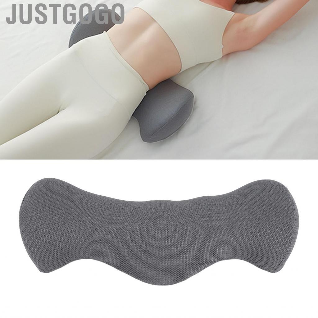 Justgogo หมอนรองเอว Sleep Lumbar ปลอกหมอนตาข่ายระบายอากาศได้สบายสำหรับการนอนหลับ