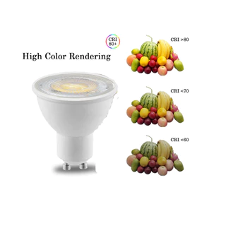 OIMG 6 ชิ้น Led COB Spotlight GU10 5 วัตต์ 7 วัตต์ 9 วัตต์ 38/120 องศาหลอดไฟ 220 โวลต์ในร่ม 3000 พัน 6000 พัน 4000 พันสามสี