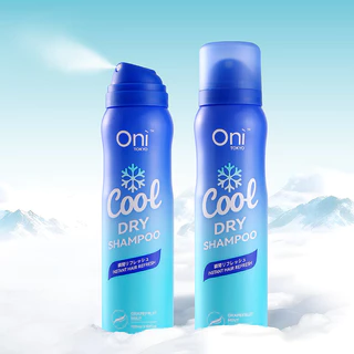 Oni Cool Dry Shampoo 100ml ดรายแชมพูสูตรเย็นโอนิ กลิ่นเกรปฟรุตมินท์ คุมมันยาวนาน ไม่ทิ้งคราบขาว เพิ่มวอลลุ่มให้ผม.