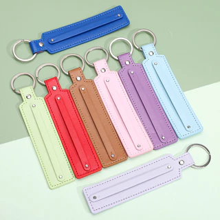 ชื่อที่กําหนดเอง Pu พวงกุญแจธุรกิจของขวัญ Y2K Key แขวนจี้รถ Key Chains โลหะแหวน DIY อุปกรณ์เสริม