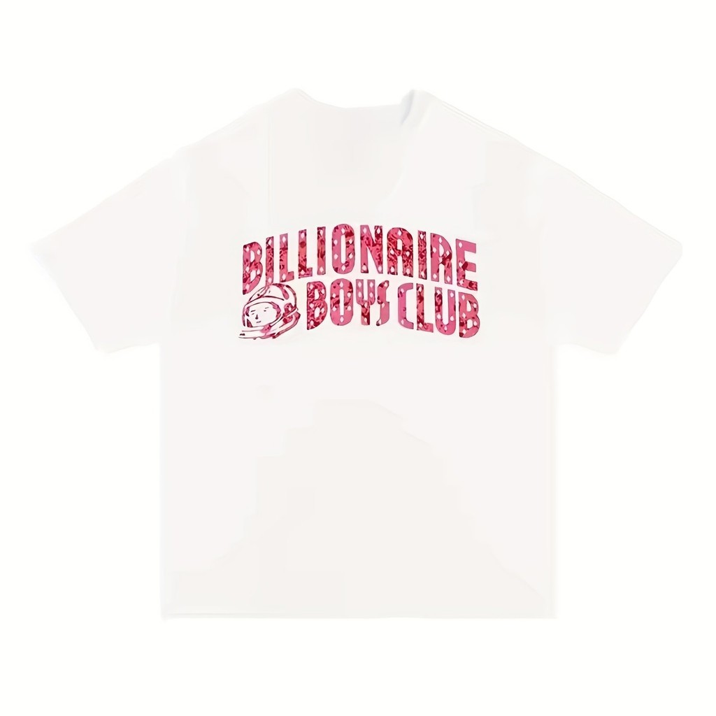COD เสื้อยืดผ้าฝ้ายลําลองผู้ชายพร้อม Billionaire Boy Club Graphic Crew Neck Short Sleeve Regular Fit