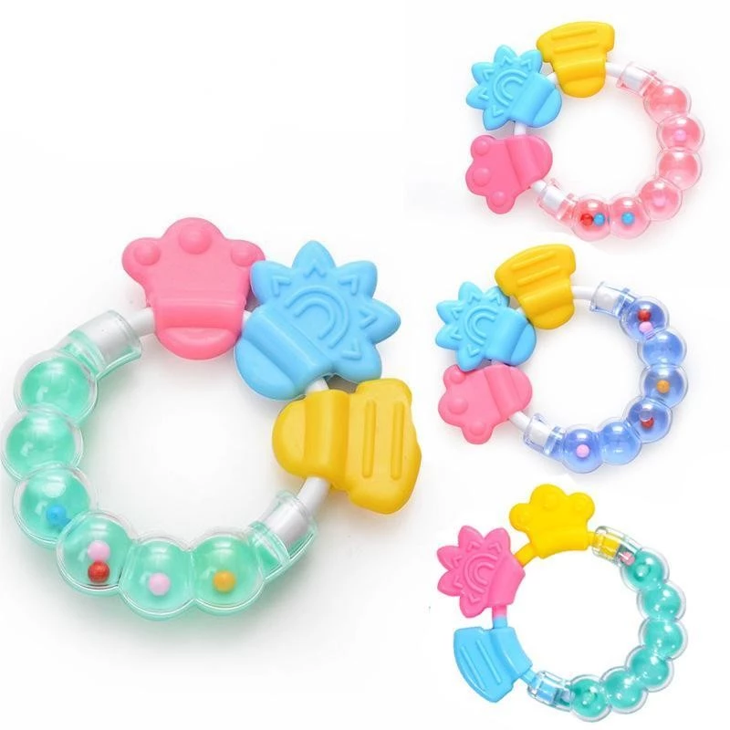 ชิ้น ซิลิโคน ยางกัดเขย่ามีเสียงยางกัดเด็กช่วยแก้อาการคันเหงือก Teether ยางกัดเด็กปลอดสารพิษยางกัดเด็กทารก ของใช้เด็กอ่อน