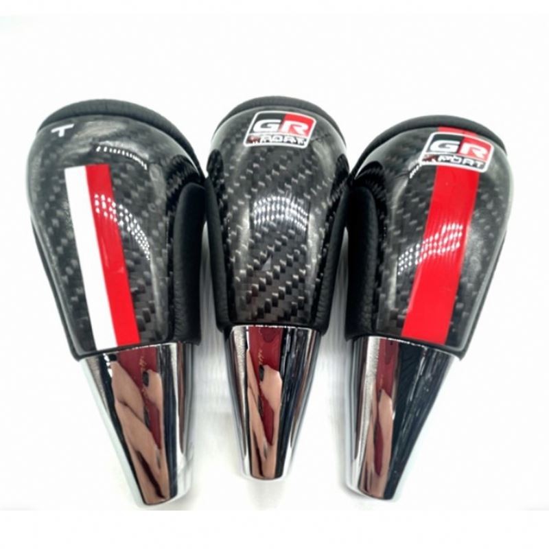 GR รถสปอร์ตสไตล์ Shift Knob Carbon Toyota Land Cruiser LC200/LC300 อุปกรณ์ตกแต่งภายใน Shift Handball