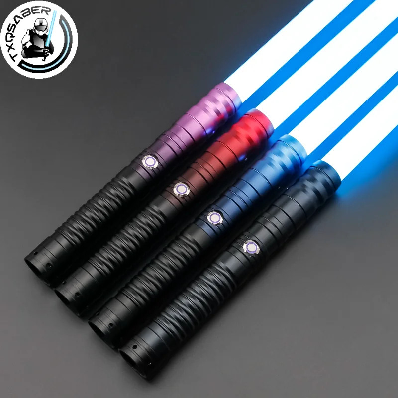 TXQSABER 56 ซม.มินิเด็ก RGB Lightsaber โลหะ 12 สี Balaster Lock-up Heavy Dueling ดาบเด็กวันเกิดของเล