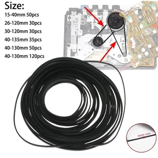 Cassette Tape Belts Assorted Pack for Recorders and Walkman – Universal 26-135mm, 30-120 Pieces