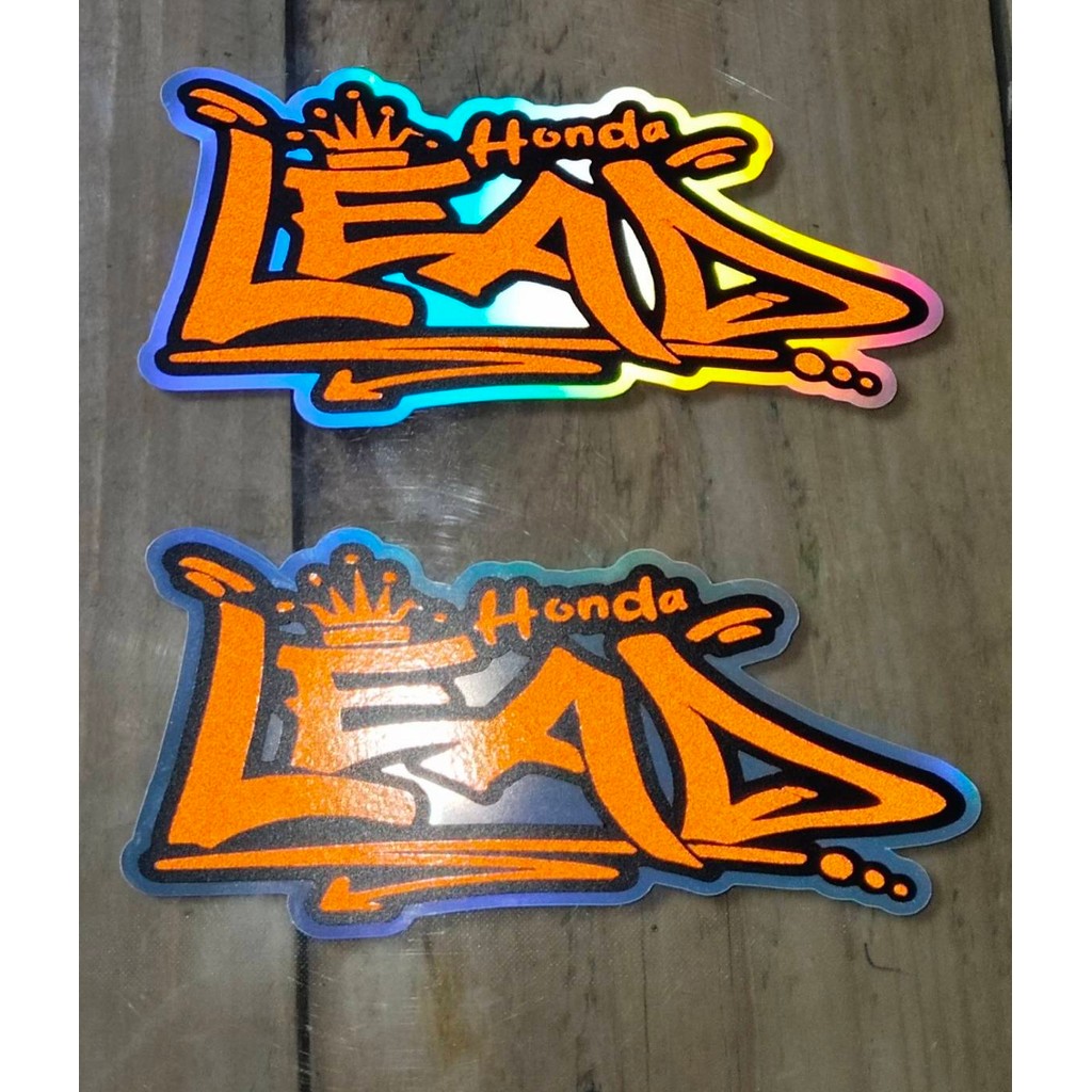 สติ๊กเกอร์ Lead สะท้อนแสง รองพื้นไฮโลแกรม 11 cm.