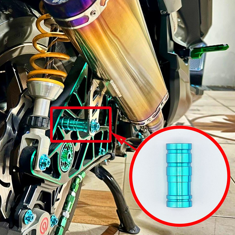 Gr5 TC4 Titanium forza350 สวิงอามCNC Swingarm pipe ท่อไอเสียเชื่อมต่อบูช
