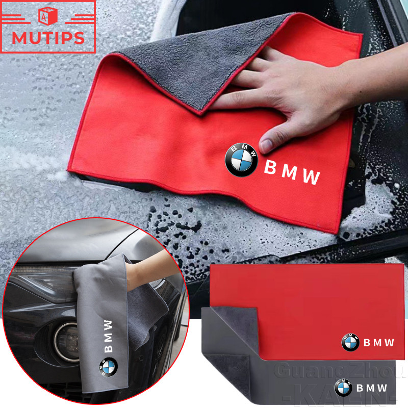 BMW ผ้าเช็ดรถ ไมโครไฟเบอร์ เช็ดรถ ผ้าขนหนูหนังนิ่ม ผ้าขนหนูดูดซับได้ดี ผ้าทำความสะอาด F32 Z4 E89 E85 X5 G05 F15 E53 G32 F20 IX G12 IX3 G08 G45 X3 F25 G01 F44
