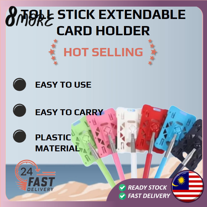 [A8m] รถยืด Toll Pass Holder- พลาสติก TNGO Stick พร้อมแขนปรับได้สําหรับ ปัดที่ Toul