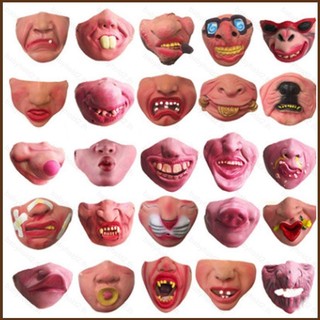 BH2 Funny Mask Adult Party Cosplay Decor Halloween Latex Clown Half Face Horrible Scary Masks Masquerade HB2
