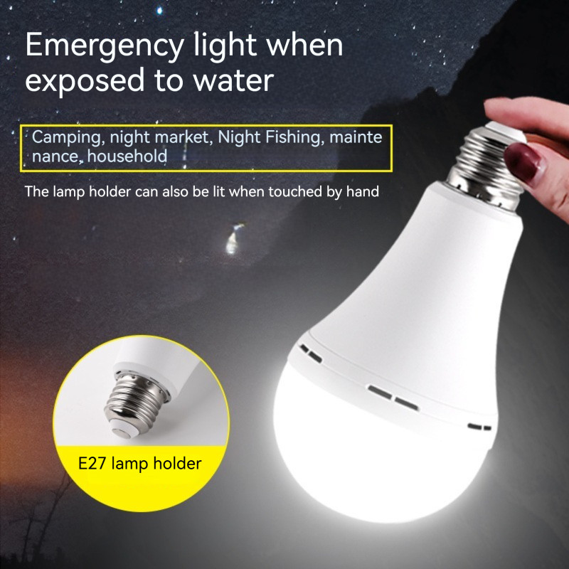 E27 ชาร์จหลอดไฟฉุกเฉิน 7 W/9 W/12 W/15 W หลอดไฟ LED AC220 V Power Outage ฉุกเฉินกลางแจ้งหลอดไฟ LED