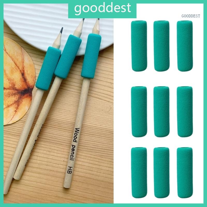 GOO 10 ชิ้นฟองน้ําที่ใส่ดินสอ Ergonomic Writing Aid โฟมที่ใส่ดินสอ Grip สําหรับเด็ก