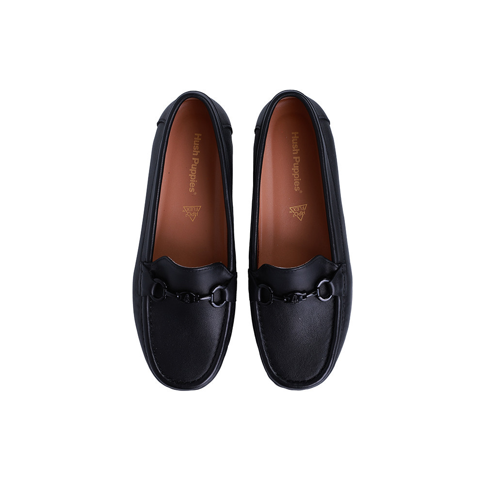 Hush Puppies รองเท้าผู้หญิง รุ่น HP 8WCFI1615A - สีดำ (รองเท้าลำลองหนังแท้ แบบสวม)