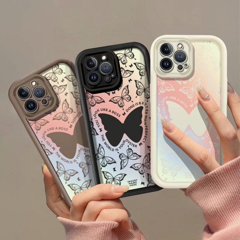 ส่วนบุคคลGradientผีเสื้อสําหรับOPPO C55 A79 C31 F7 C33 V23 Reno 2F 2Z 5 8 8T 10 PRO F9 A83 11F Realm