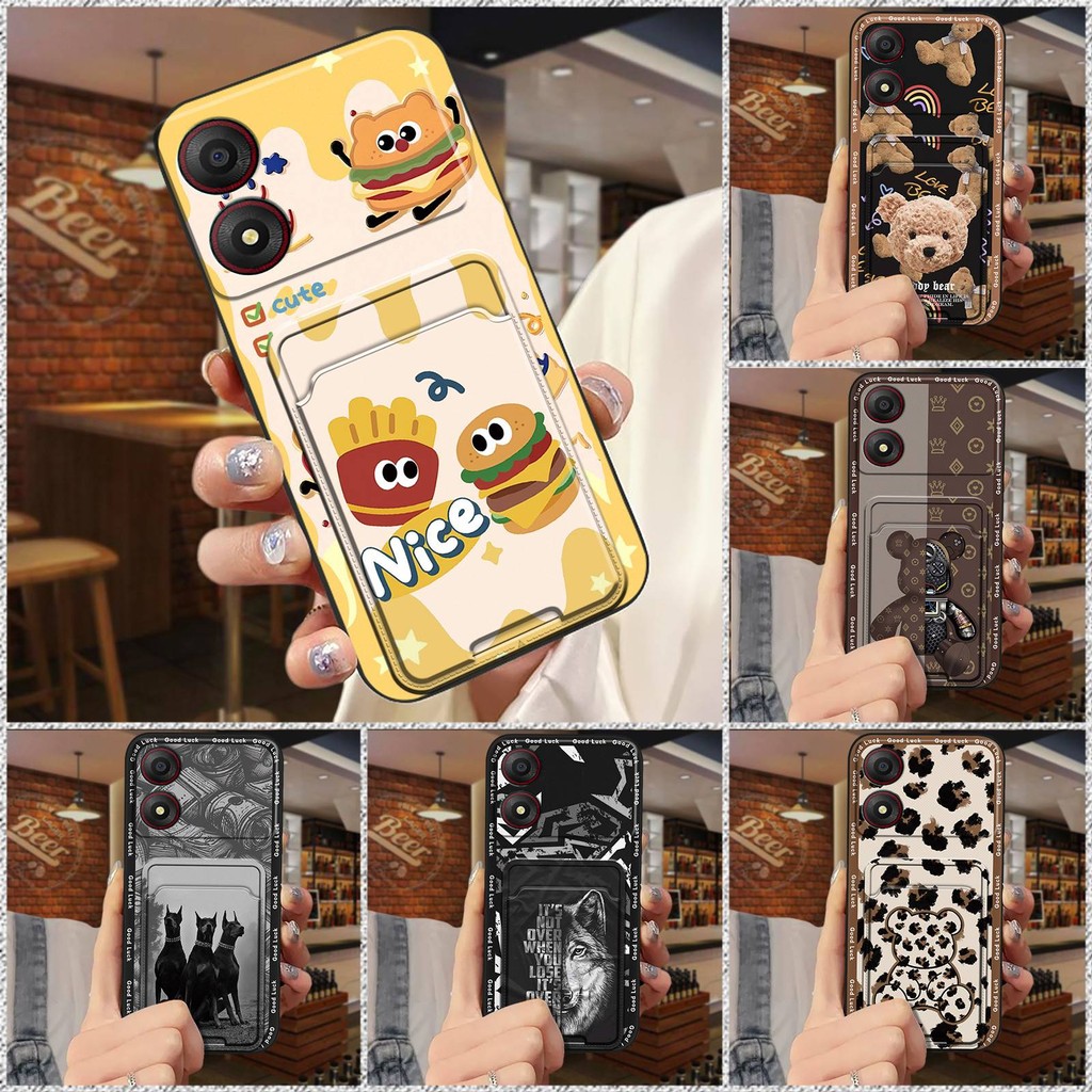 ออกแบบแฟชั่น Dirt-proof เคสโทรศัพท์สําหรับ ZTE Blade A34 น่ารักซิลิโคน Anti-knock Graffiti ปกหลังการ