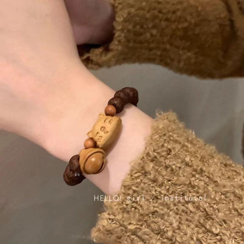 สร้อยข้อมือแมวนําโชคผู้หญิงย้อนยุคสร้อยข้อมือจีนใหม่