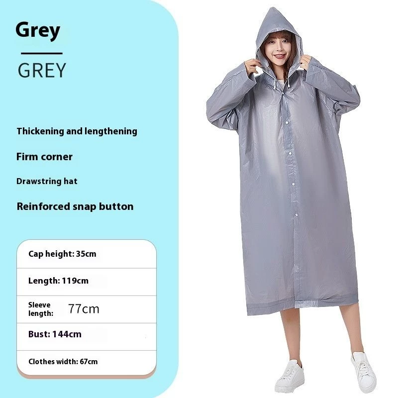 Ruo Bei Xuan เสื้อกันฝนกันน้ําที่ทนทานพร้อมฮู้ดและแขนเสื้อแบบปรับได้ thumbnail 4