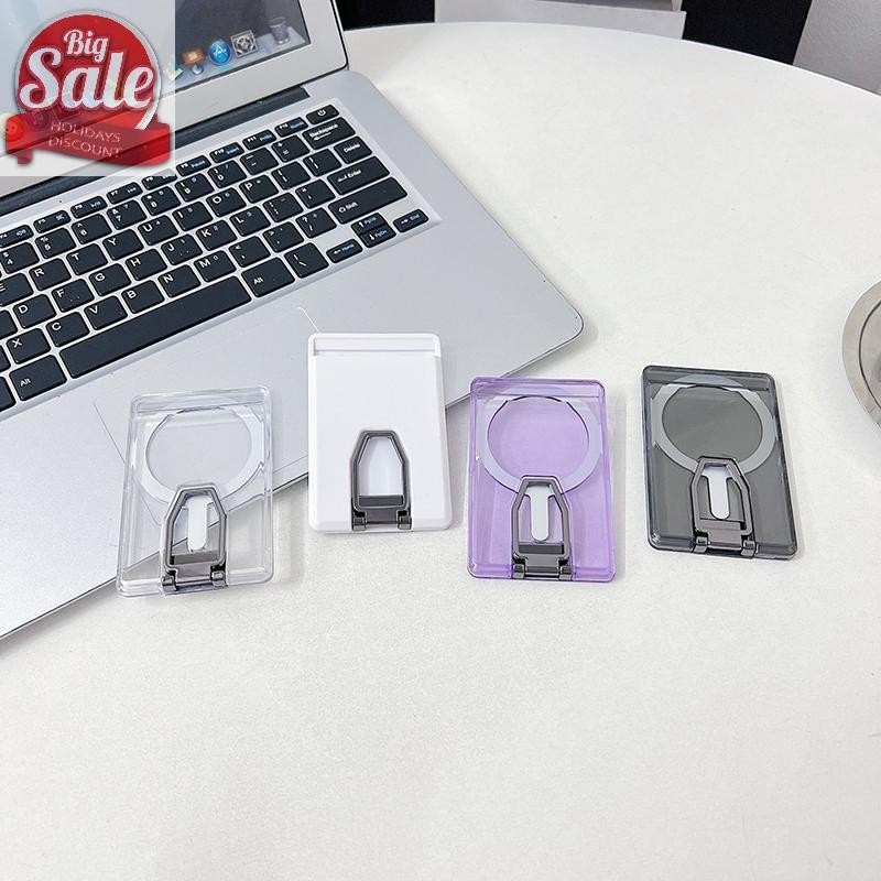 AF Clear Magnetic Card Holder กระเป๋าสตางค์สําหรับ 16 15 14 13 Pro Max พร้อมที่วางโทรศัพท์แบบพับได้ Macsafe ช่องใส่การ์ดกระเป๋า A