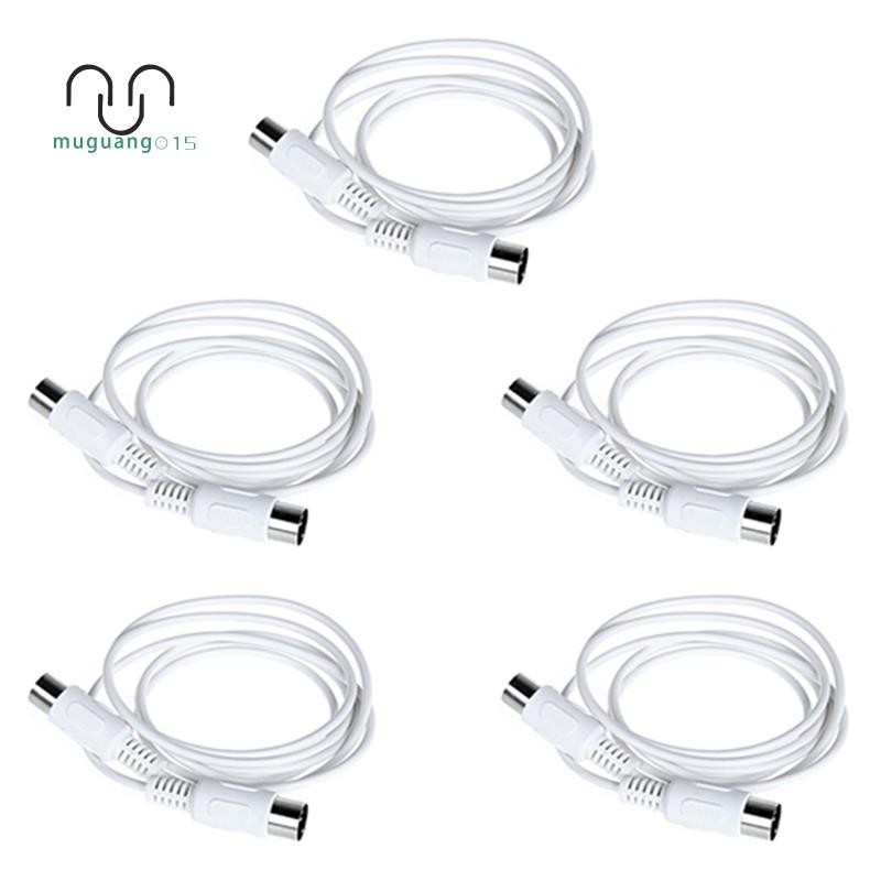 5PCS MIDI สายต่อ 5Pin ชาย 1.5M MIDI สําหรับเปียโนไฟฟ้ากีตาร์เครื่องมือ PC สาย