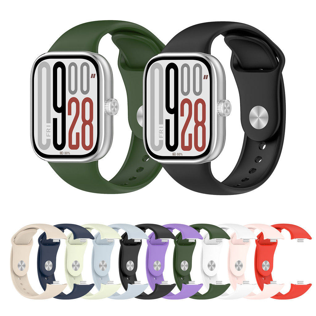 สายซิลิโคนสําหรับ Redmi Watch 6 5 4/Xiaomi Band 8 9 Pro Miband 8 9 Pro Watch4 Watch5 Watch6 สายรัดข้อมือนุ่มอุปกรณ์เสริมสมาร์ทเปลี่ยน