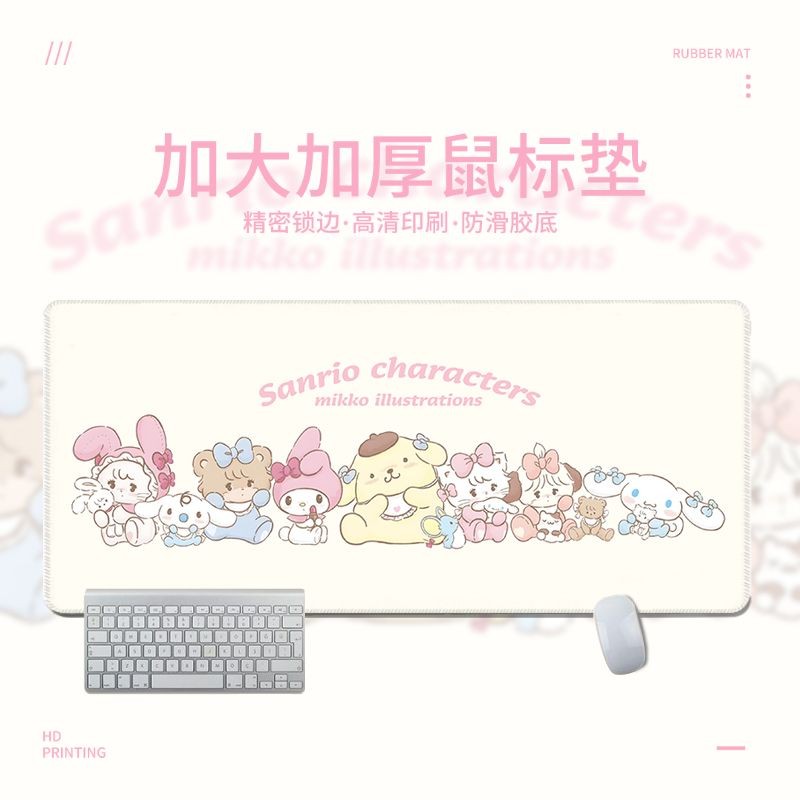 [คลังสินค้าพร้อม] สีชมพูสาวหัวใจ มิโกะ แผ่นรองเมาส์ขนาดใหญ่น่ารักการ์ตูนกันลื่นแผ่นรองแป้นพิมพ์คอมพิวเตอร์หอพักแผ่นรองโต๊ะนักเรียนสินค้าสํานักงา ราคา ถูกที่สุด ดีลบีเคเค แกลเลอรีภาพที่ 4