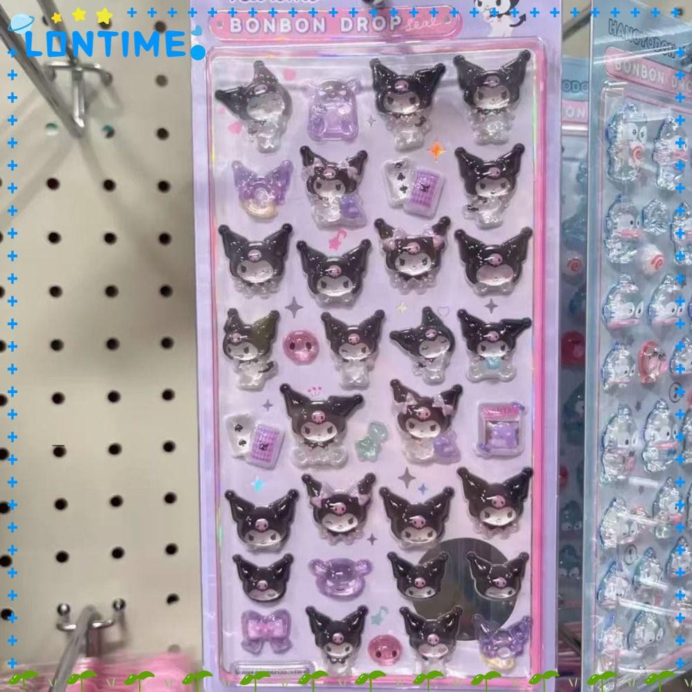 สติกเกอร์ตกแต่งบรรเทา LONTIME, สติ๊กเกอร์คริสตัลโทรศัพท์ Hello Kitty, สติ๊กเกอร์เด็กน่ารัก Cinnamoroll ที่น่าสนใจอินเทรนด์