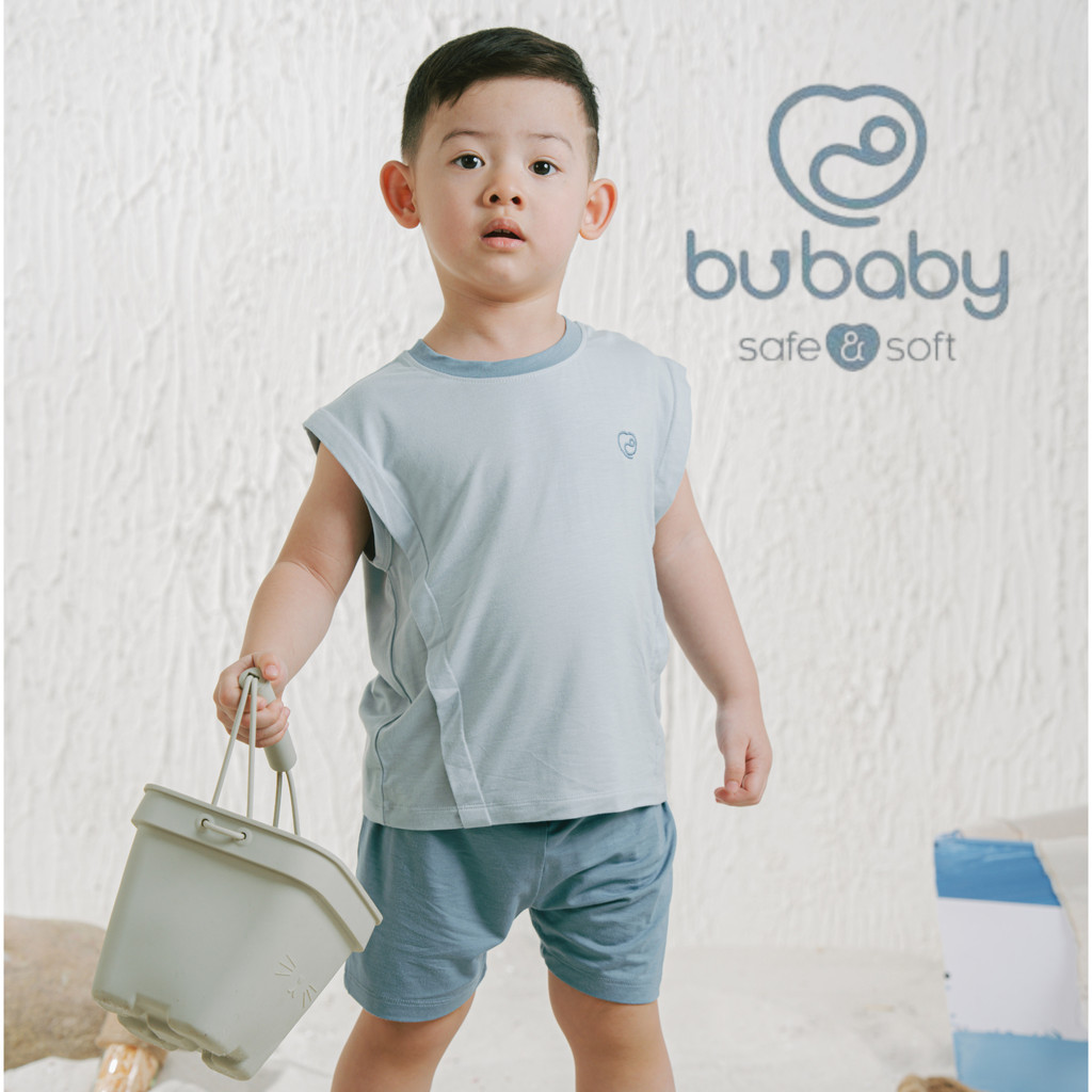Bubaby (6M-5Y) ชุดบอดี้สูทแขนสั้นคอกลม Bums BBB130405 บีบีบี บีบีบี140407 | เสื้อผ้าเด็ก BU ของแท้