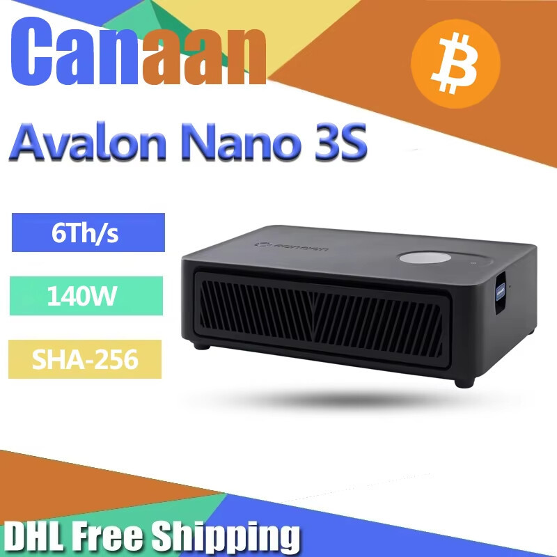 Bitcoins miner Avalon Nano 3S Canaan เครื่องขุด 0.2-0.4$/วันพร้อม PSU ต้นฉบับ cryptos miner BTC mine