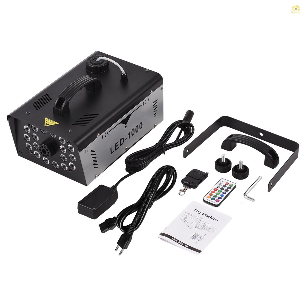 หมอกเครื่องกลางแจ้ง 18 ไฟ LED 13 สี 1000W 5000CFM ควันเครื่องสําหรับฮาโลวีนวันหยุดงานแต่งงาน DJ Part