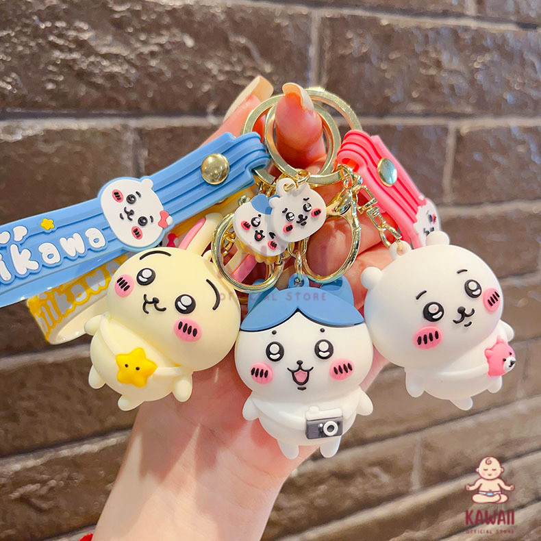 GANTUNGAN KS พวงกุญแจซิลิโคนพรีเมี่ยม / พวงกุญแจมอเตอร์ไซค์รถยนต์ Chikawa / พวงกุญแจ Chikawa / พวงกุ