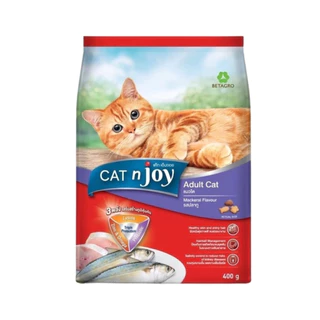 (400g)CAT n joy แคทเอ็นจอย อาหารเม็ดสำหรับแมวทุกสายพันธุ์ ขนาด 400 กรัม