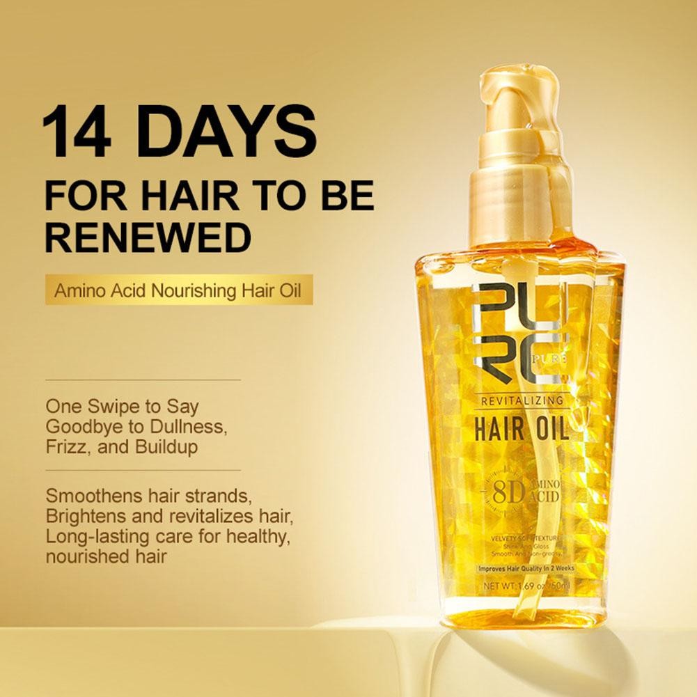 PURC Amino Acid Hair Care Essential Oil Smooth Softening Hair Oil Hair Essence Hair Care 50ml