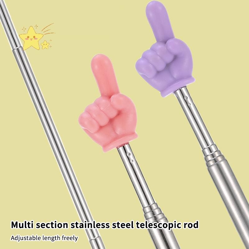 [JBTH] เหล็กสื่อการสอน Telescopic Rod การออกแบบนิ้วการสอน Stick Finger Reading Sticks เครื่องมืออุปกรณ์สํานักงานโรงเรียน [JB]