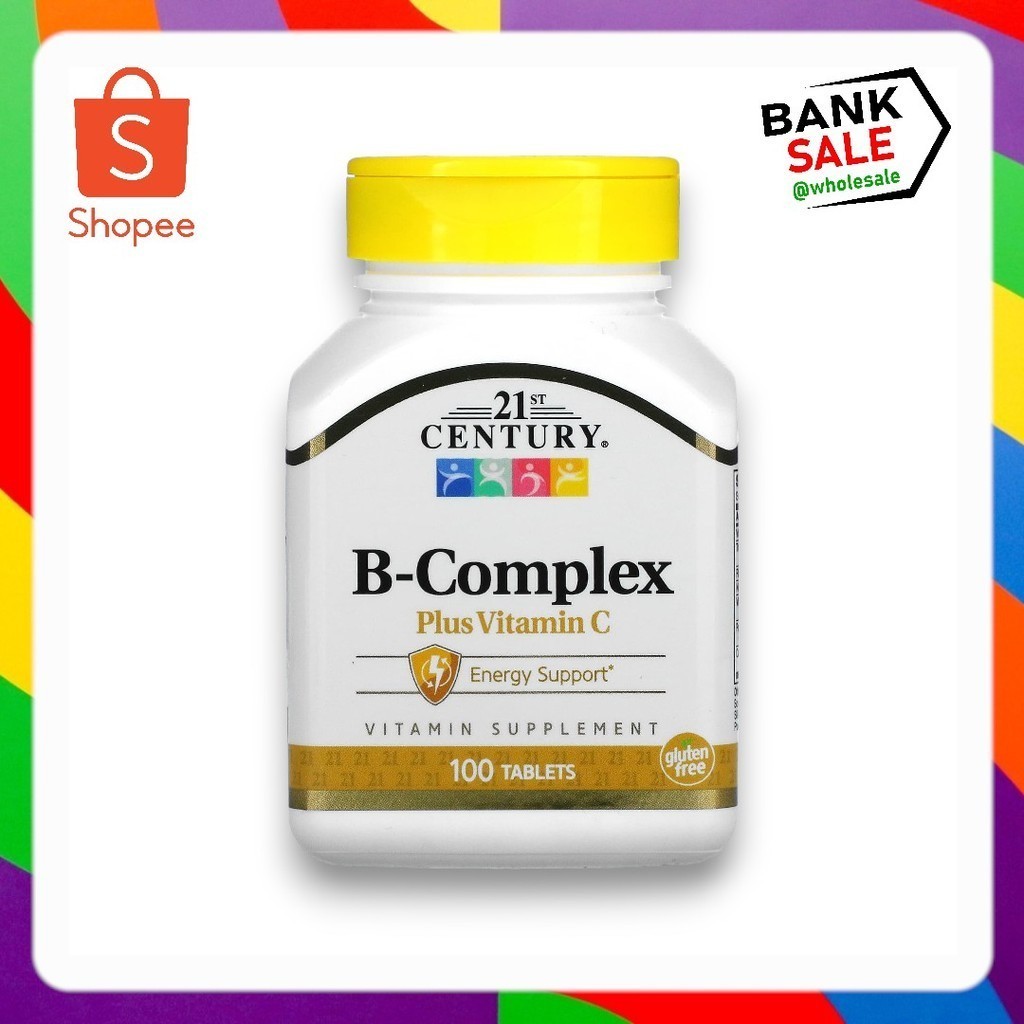 21st Century, วิตามิน  B  รวมผสมวิตามิน C บรรจุ 100 เม็ด