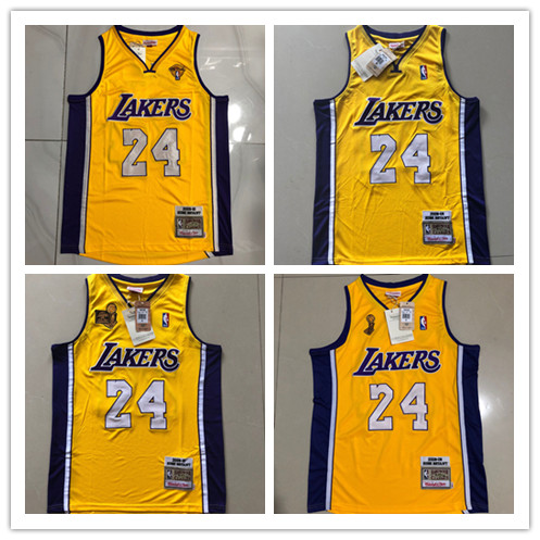 เสื้อบาสเก็ตบอลปักเต็ม Los Angeles Lakers Kobe Bryant Jersey