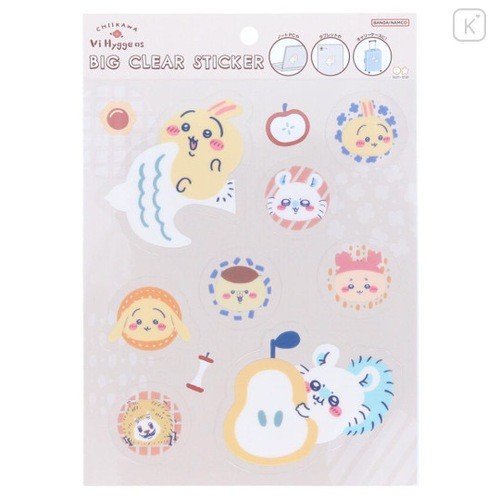 Chiikawa big clear sticker ลิขสิทธิ์แท้จากญี่ปุ่น