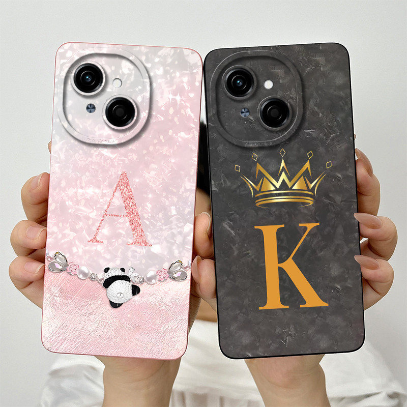 Tecno Spark Go 1 Pop 9 เลนส์กันกระแทกป้องกันกล้องเคสโทรศัพท์ Tecno Spark Go 2025 Go1 Pop9 แฟชั่นมงกุฎตัวอักษรซิลิโคนอ่อนนุ่มกรณี