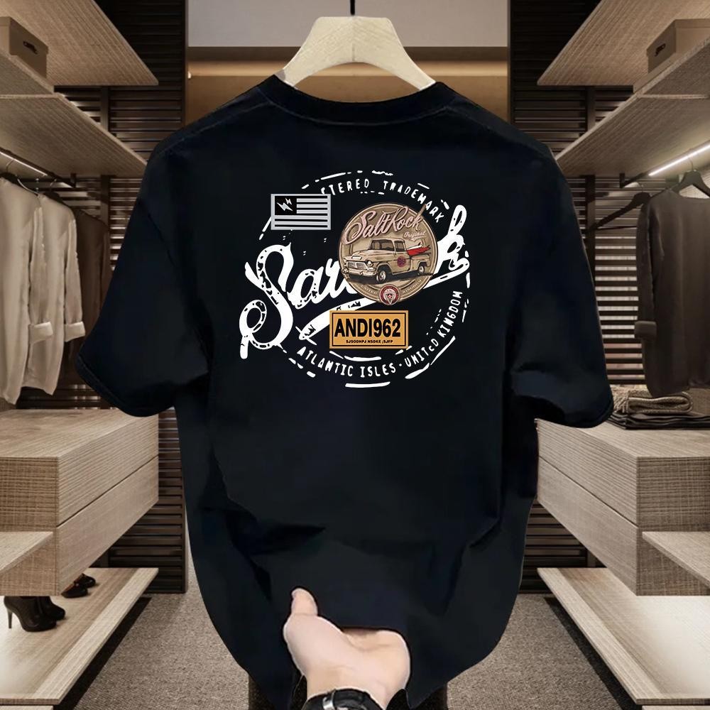 Basi💥 เสื้อยืด oversize สกรีนหน้าหลัง ลาย "Salyrock" ผ้าคอตตอน 100% เนื้อผ้าเกรดพรีเมียม คอกลม ใส่สบาย