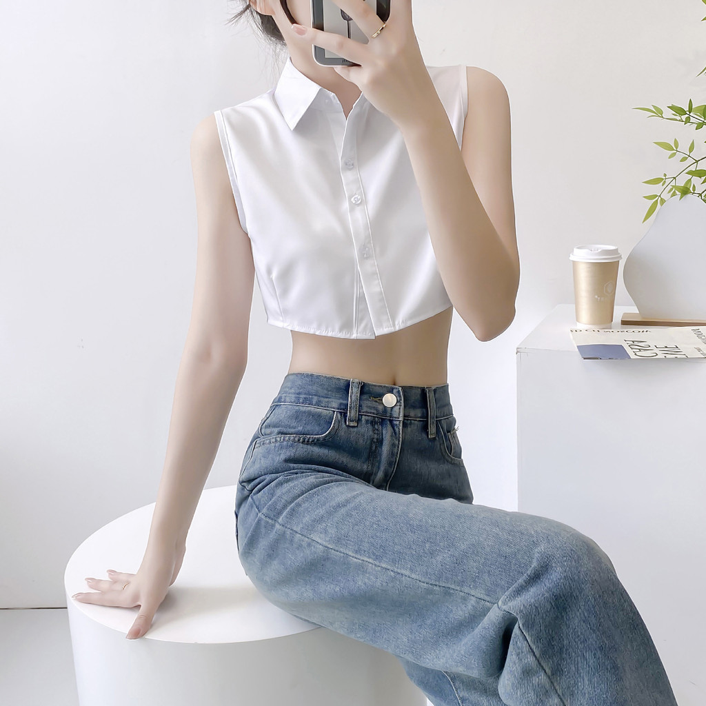 ใส่ธุรกิจสไตล์เกาหลีปกปลอมชุดทุกการแข่งขันเสื้อกันหนาวตกแต่งปกเสื้อกั๊กฐานเสื้อ - รูปที่ 4