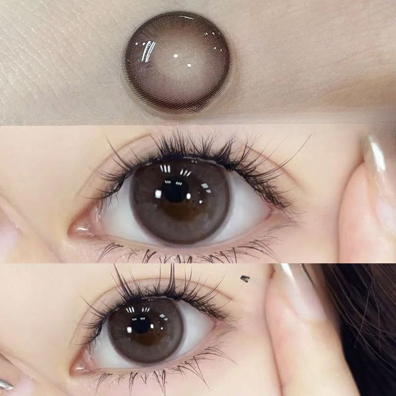 （COD）【-100~-600】 คอนแทคเลนส์สี 1 คู่  คอนแทคเลนส์สายตาสั้น  คอนแทคเลนส์ คอนเทค เลนส์ คอนแทคเลนส์ brown 14.0mm/14.5mm YXPDD015 ราคา ถูกที่สุด ดีลบีเคเค แกลเลอรีภาพที่ 6