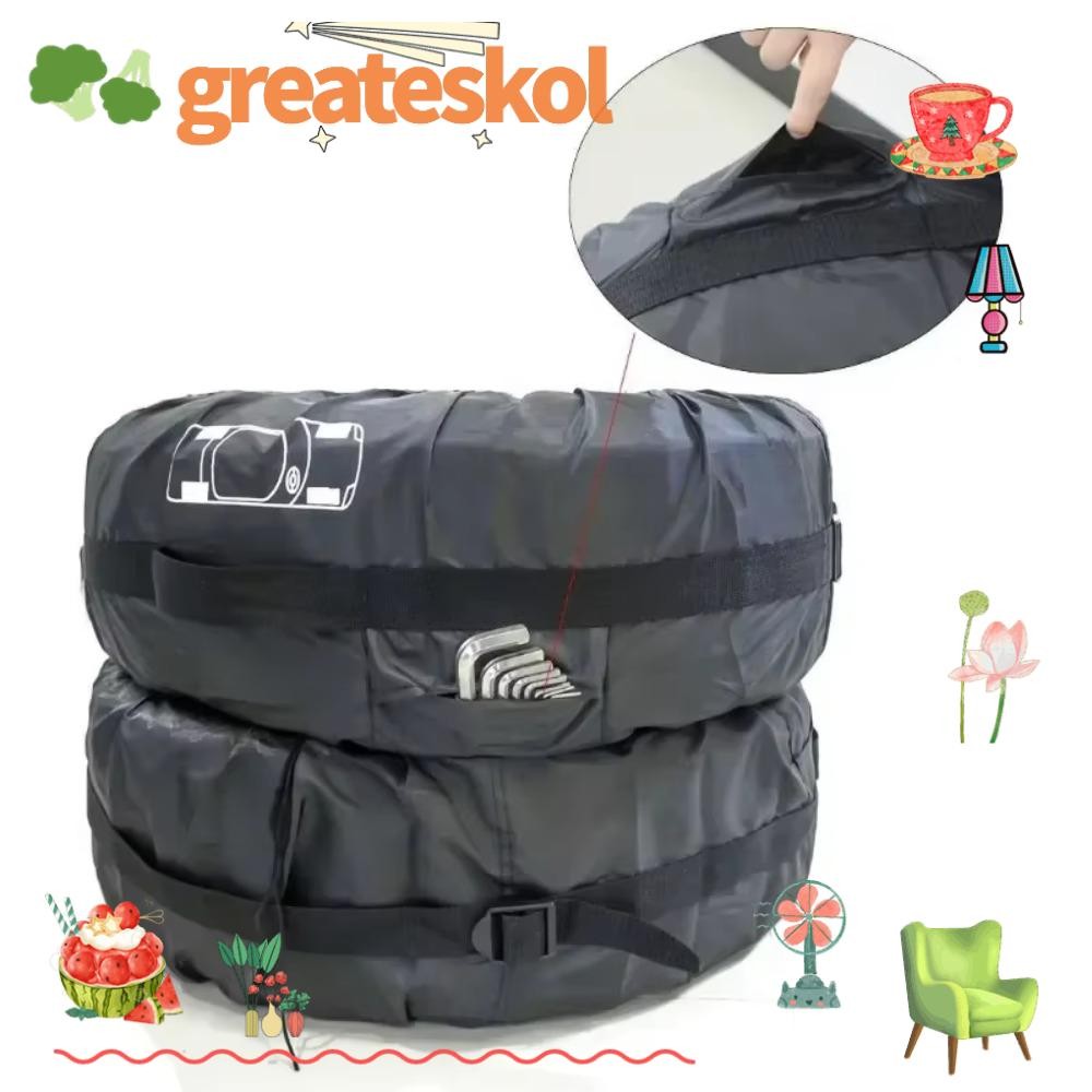 Greateskol ถุงเก็บยาง, ผ้า 210D 13-23 นิ้วฝาครอบป้องกันล้อยาง, ทนทานกันฝุ่น Tote ยางฝาครอบรถ