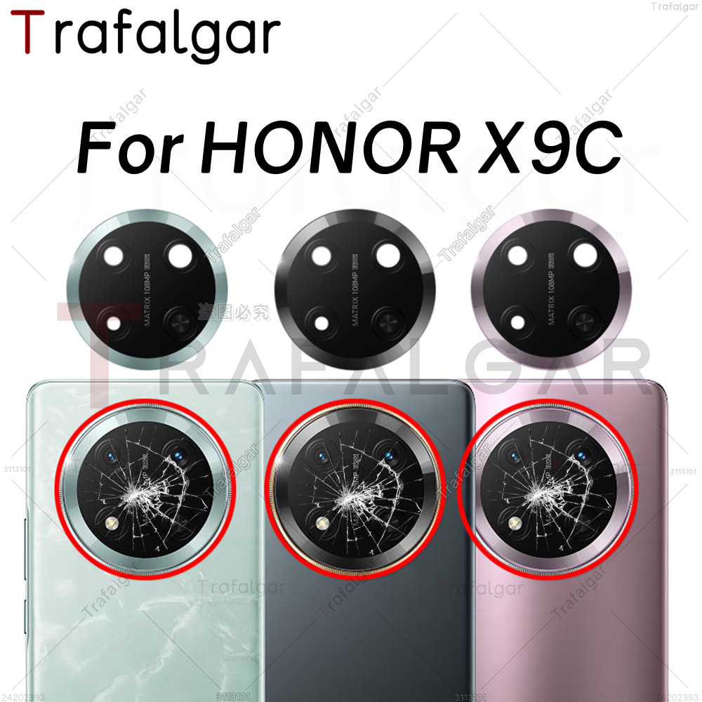 เลนส์กล้องด้านหลังสําหรับ HONOR X9C 5G ฝาครอบเลนส์กล้องด้านหลังพร้อมสติกเกอร์กาว BRP-NX1