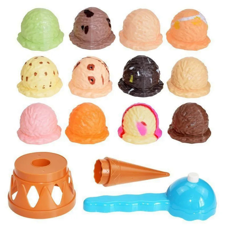 Children Simulation Food Kitchen Toy Ice Cream Stack Up Play Kids Pretend Play Toys Educational Toys